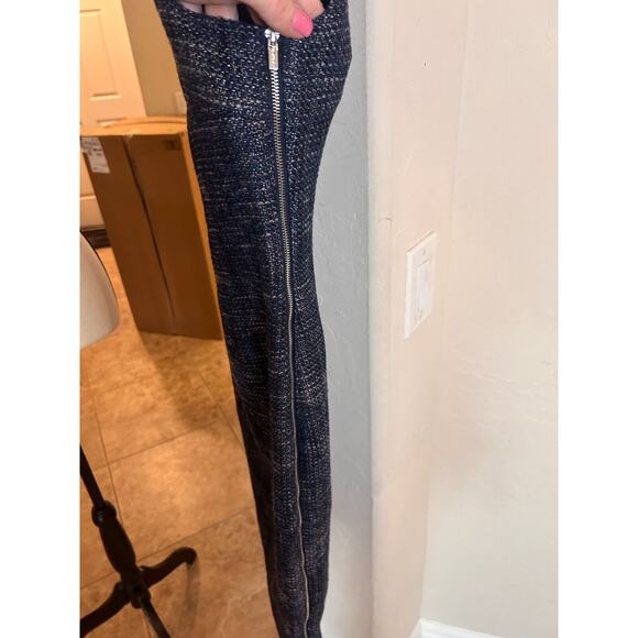 Calvin Klein Women's Blue Sparkle Tweed Dress Full Side Zipper Size 8 - Picture 7 of 9